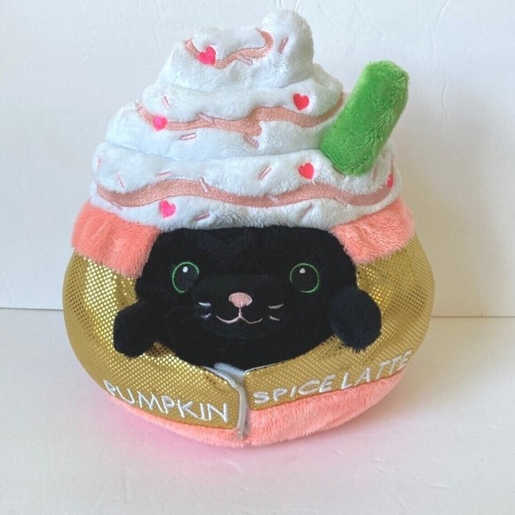 Undercover Squishables Pixie Cat Pumpkin Spice Latte Disguise Plush Halloween - Picture 1 of 12